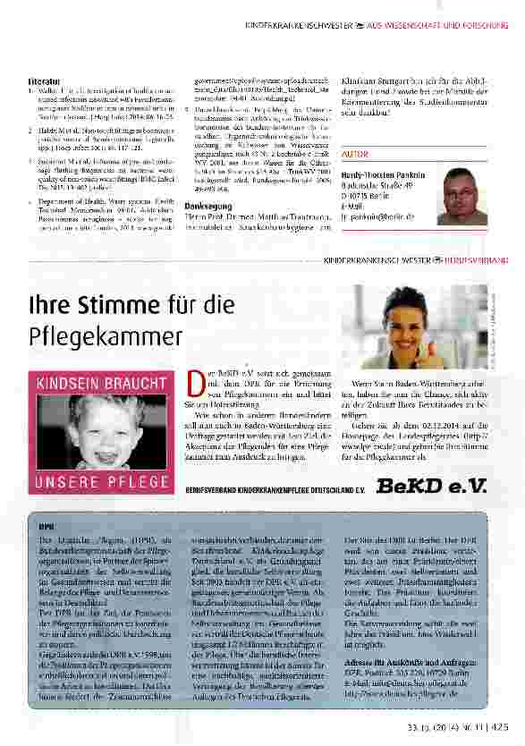 Vorschauseite 3: Pseudomonas-Infektionen bei Neugeborenen: Die Gefahr lauert im Wasserhahn
