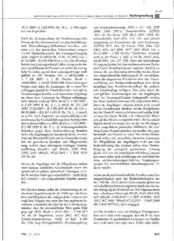 Vorschauseite 5: Zum Abrechnungsbetrug des Betreibers eines Pflegedienstes aufgrund fehlender Qualifikation der Mitarbeiter