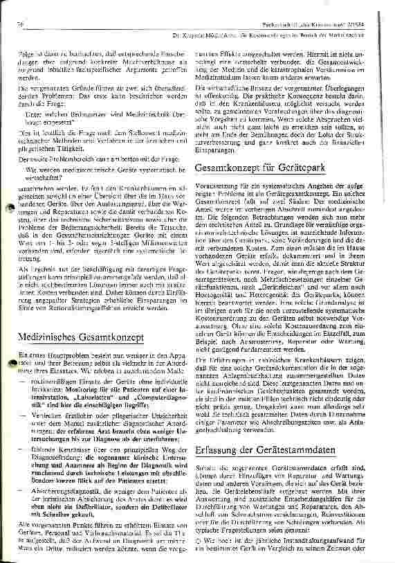 Vorschauseite 2: Möglichkeiten für Kostensenkung im Bereich der Medizintechnik