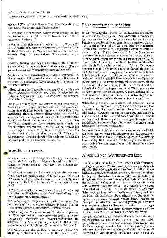 Vorschauseite 3: Möglichkeiten für Kostensenkung im Bereich der Medizintechnik