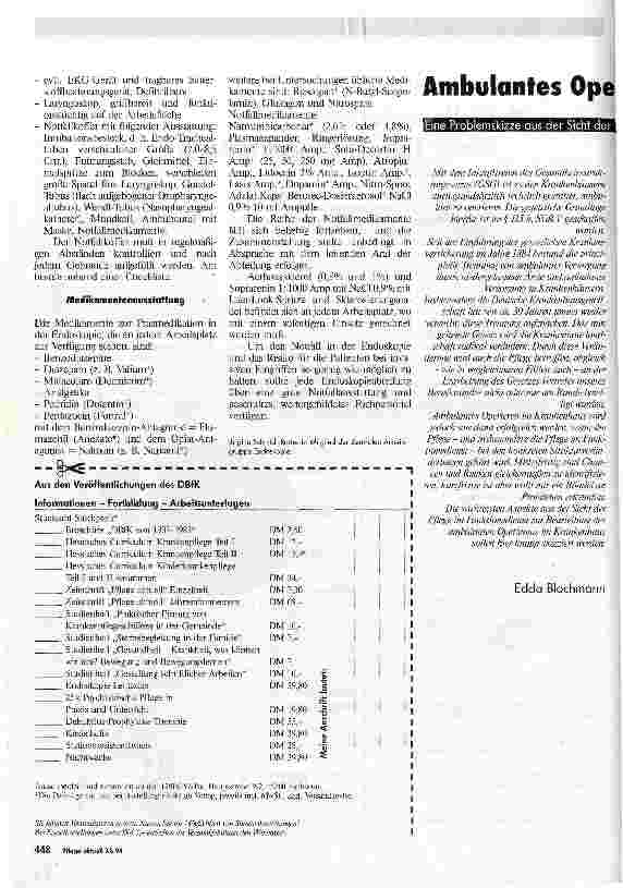 Vorschauseite 2: Standard-Notfallausstattung einer Endoskopieabteilung Eine Problemskizze aus der Sicht der Pflege im Funktionsdienst