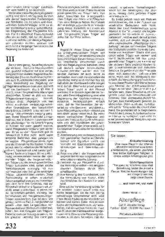 Vorschauseite 2: Probleme der privaten gewerblichen Altenund Pflegeheimen in Niedersachsen