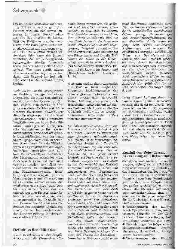 Vorschauseite 3: Halbe Sachen mit der Ganzheitlichkeit? Behinderung und Krankheit als Auslöser eines sexuellen Defizits