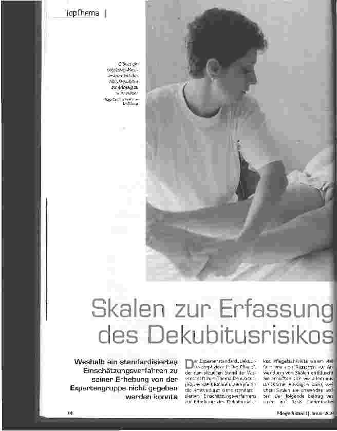 Vorschauseite 1: Skalen zur Erfassung des Dekubitusrisikos