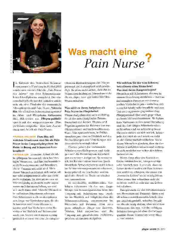 Vorschauseite 1: Was macht eine Pain Nurse?