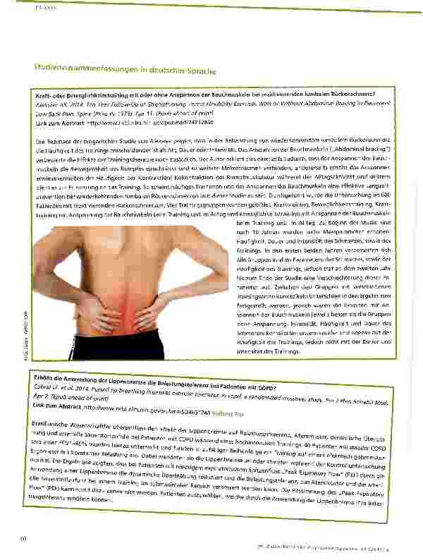 Vorschauseite 2: Evidenz-Update für die Physiotherapie