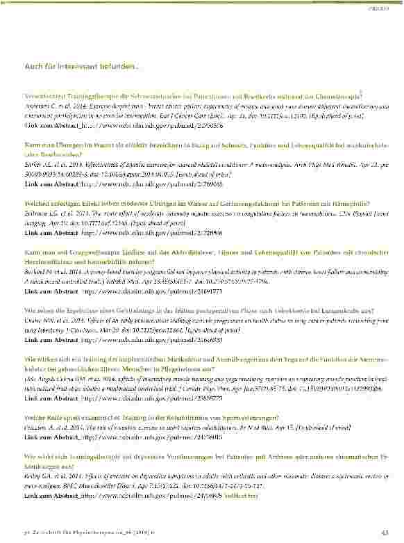 Vorschauseite 5: Evidenz-Update für die Physiotherapie