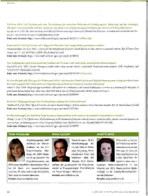 Vorschauseite 6: Evidenz-Update für die Physiotherapie
