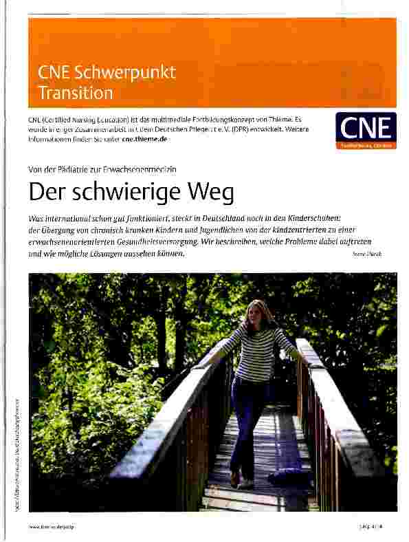 Vorschauseite 1: Von der Pädiatrie zur Erwachsenenmedizin Der schwierige Weg