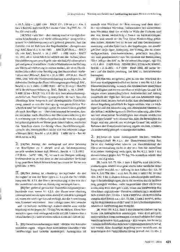 Vorschauseite 3: Vorrang von Gesetz und Tarifvertrag bei einer Dienstvereinbarung