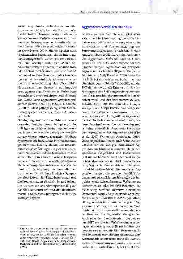 Vorschauseite 3: Aggressives Verhalten als Folge eines Schädelhirntraumas