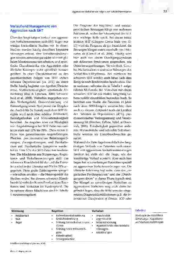 Vorschauseite 5: Aggressives Verhalten als Folge eines Schädelhirntraumas