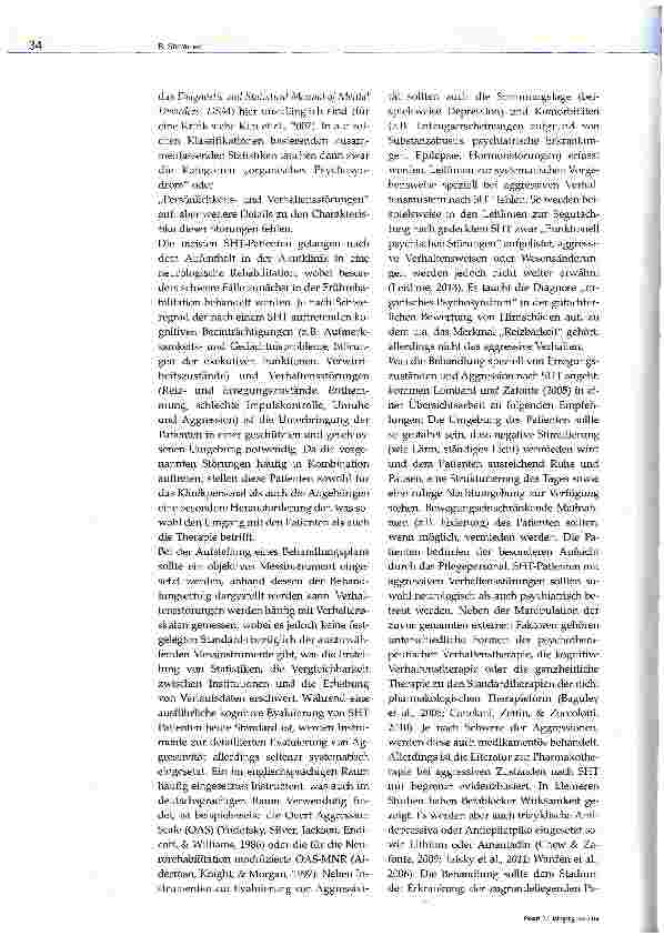 Vorschauseite 6: Aggressives Verhalten als Folge eines Schädelhirntraumas
