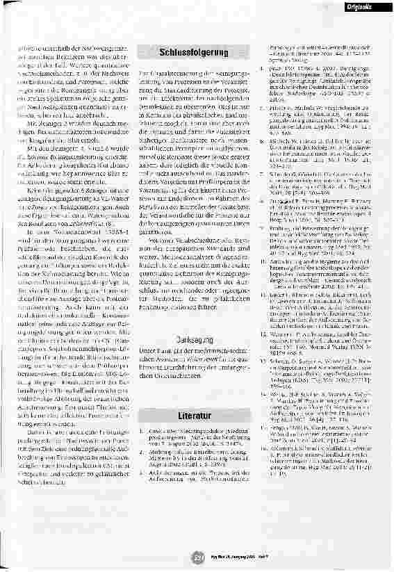 Vorschauseite 6: Qualifizierte Prüfung der Reinigungsleistung von sechs Reinigern für die Aufbereitung von thermolabilen Endoskopen durch quantitative Analysen
