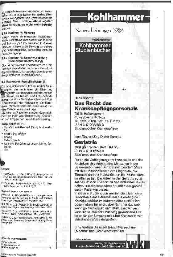 Vorschauseite 4: Druckstellen - Drucknekrosen - Decubituserkrankung, gefährliche Komplikationen beim immobilen Patienten 1. Folge