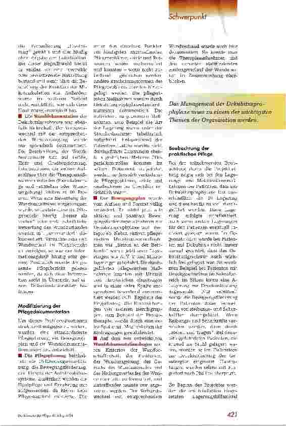 Vorschauseite 4: Integratives DekubitusmanagementGemeinsames Qualitätsprojekt der DRK Schwesternschaft Essen e. V. und AirSystems Medizinische Produkte GmbH, 1. Teil