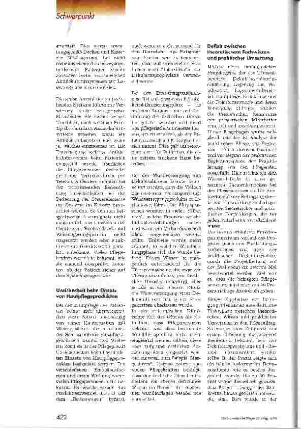 Vorschauseite 5: Integratives DekubitusmanagementGemeinsames Qualitätsprojekt der DRK Schwesternschaft Essen e. V. und AirSystems Medizinische Produkte GmbH, 1. Teil