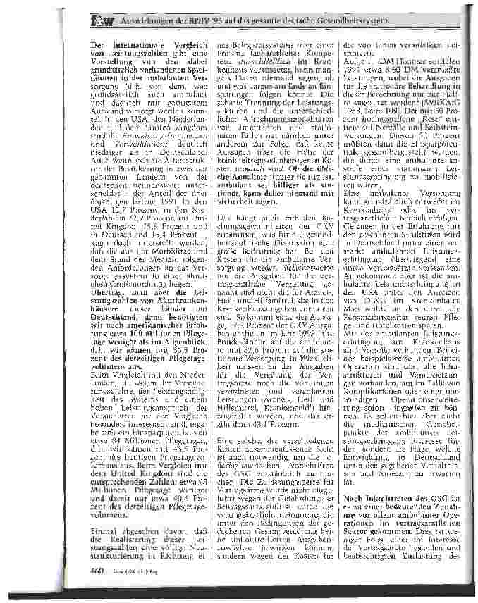Vorschauseite 2: Auswirkungen der BPflV 95 auf das gesamte deutsche Gesundheitssystem