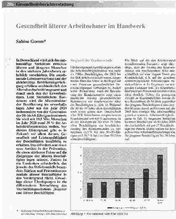 Vorschauseite 1: Gesundheit älterer Arbeitnehmer im Handwerk
