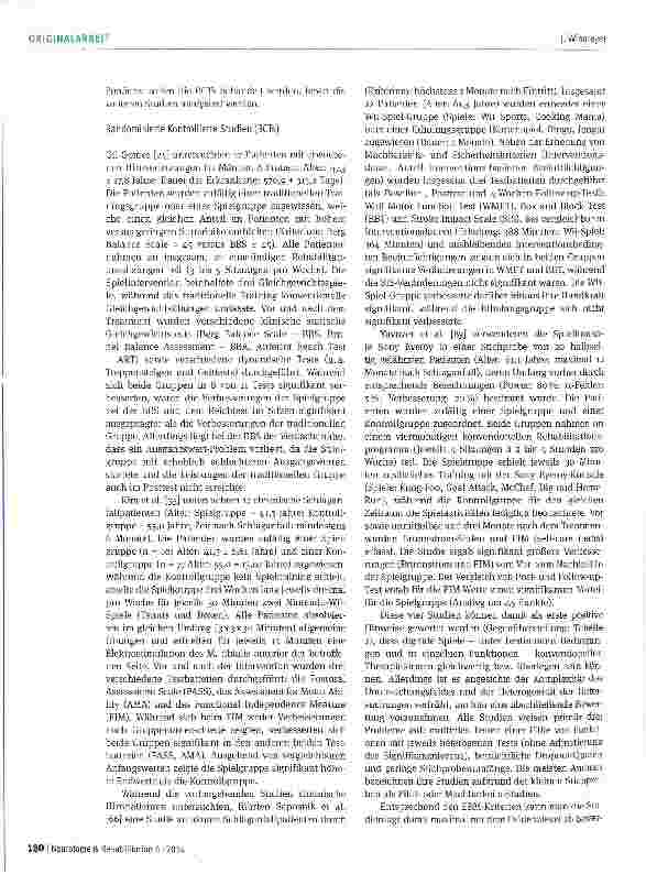Vorschauseite 6: Serious Games in der Neurorehabilitation - ein Überblick