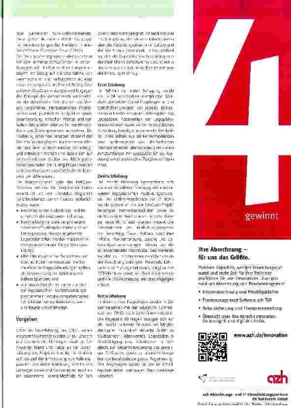 Vorschauseite 2: United in Diversity - das NetQues-Projekt zur Logopädieausbildung in Europa