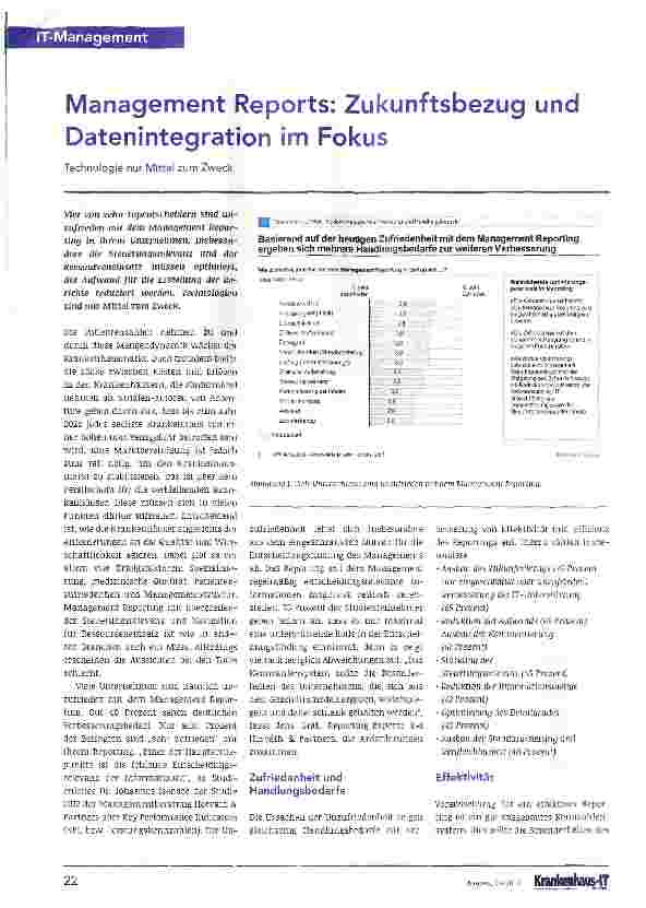 Vorschauseite 1: Management Reports: Zukunftsbezug und Datenintegration im Fokus