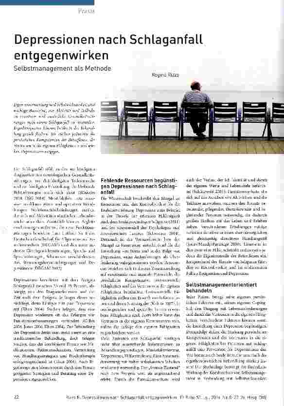 Vorschauseite 1: Depressionen nach Schlaganfall entgegenwirken