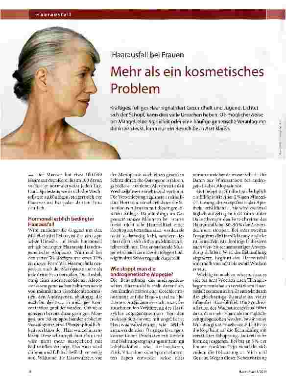 Vorschauseite 1: Mehr als ein kosmetisches Problem