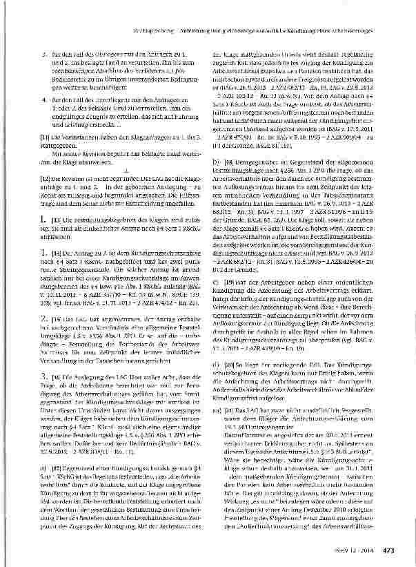 Vorschauseite 3: Anfechtung und gleichzeitige ordentliche Kündigung eines Arbeitsvertrages