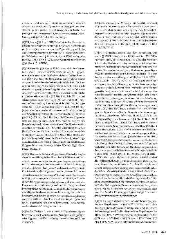 Vorschauseite 5: Anfechtung und gleichzeitige ordentliche Kündigung eines Arbeitsvertrages