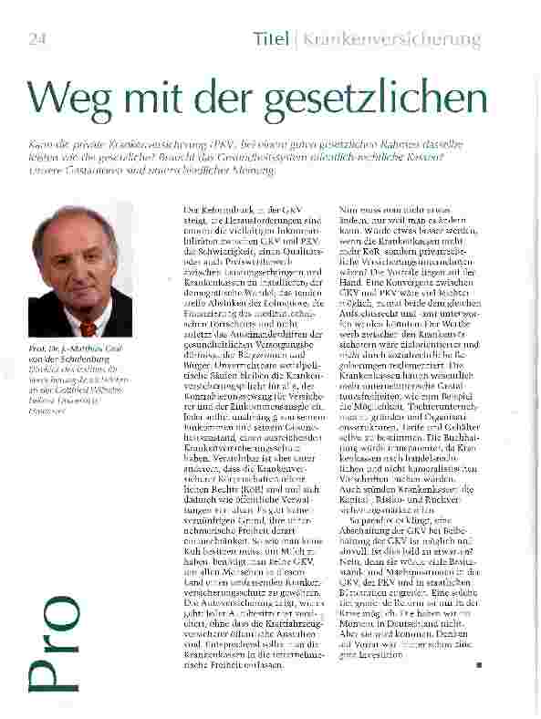 Vorschauseite 1: Weg mit der gesetzlichen Krankenversicheurng?