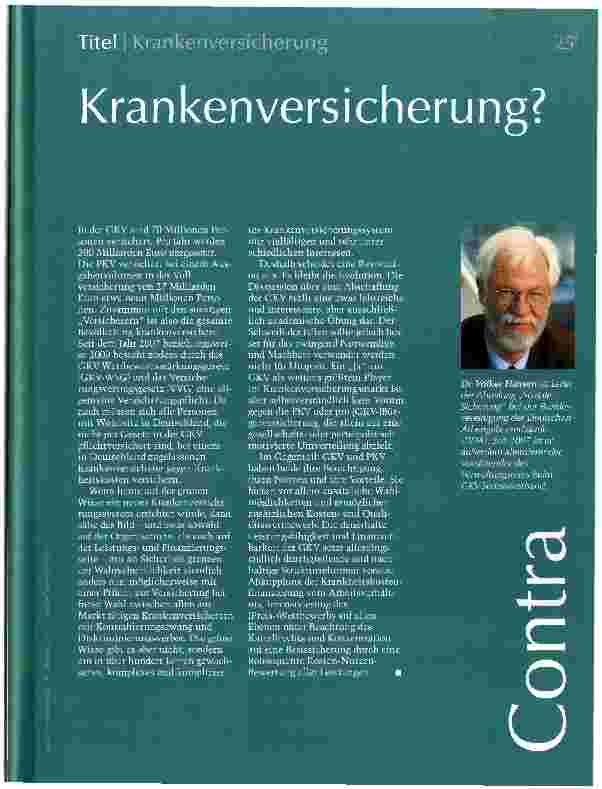 Vorschauseite 2: Weg mit der gesetzlichen Krankenversicheurng?