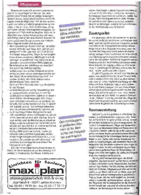 Vorschauseite 4: Den Ohren wieder trauen können Rehabilitation verbessert die Situation Schwerhöriger erheblich