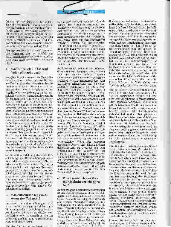 Vorschauseite 2: Handreichungen für (Gesundheits-) Bevollmächtigte