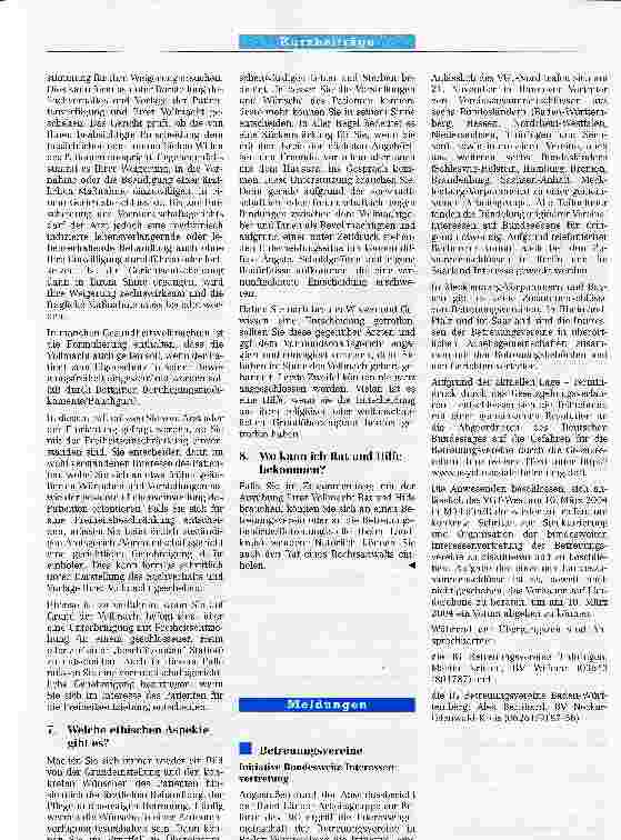 Vorschauseite 3: Handreichungen für (Gesundheits-) Bevollmächtigte