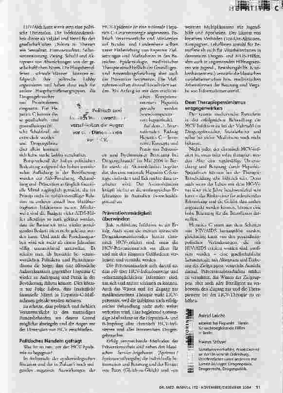 Vorschauseite 3: Die stille Epidemie