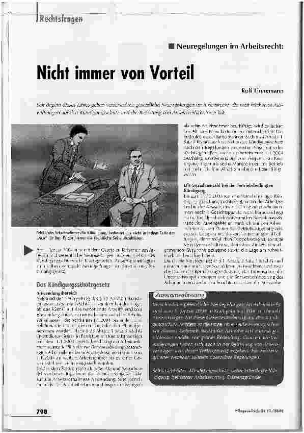 Vorschauseite 1: Nicht immer von Vorteil. Neuregelungen im Arbeitsrecht