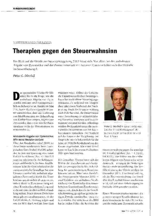Vorschauseite 1: Therapien gegen den Steuerwahnsinn