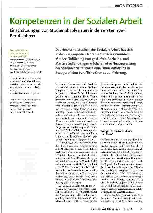 Vorschauseite 1: Kompetenzen in der Sozialen Arbeit