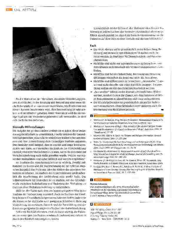 Vorschauseite 3: Rückfall = Absturz?
