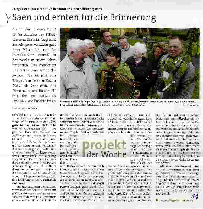Vorschauseite 1: Säen und ernten für die Erinnerung