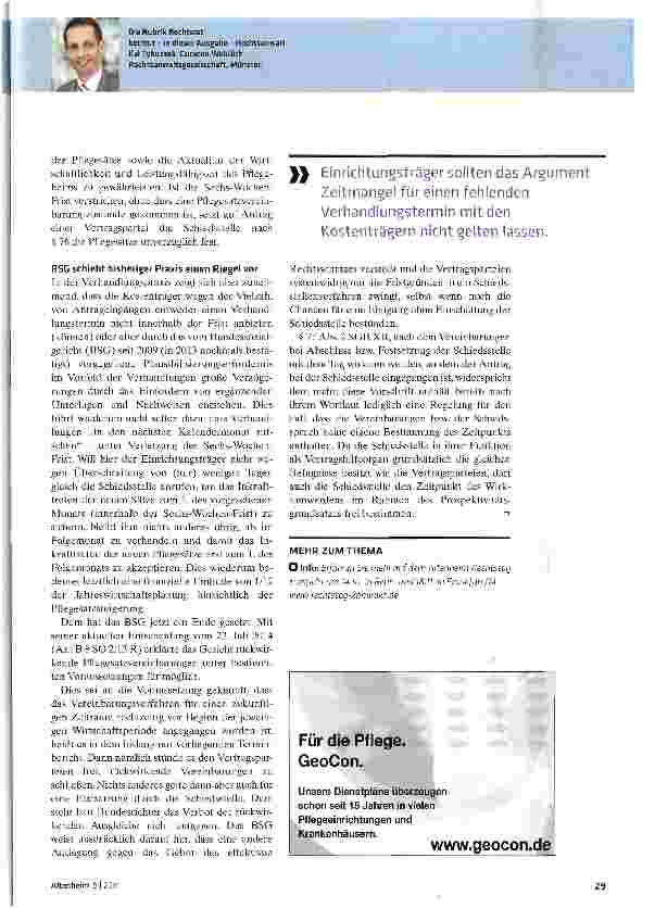 Vorschauseite 2: BSC: Vergütungsvereinbarungen sind auch rückwirkend möglich