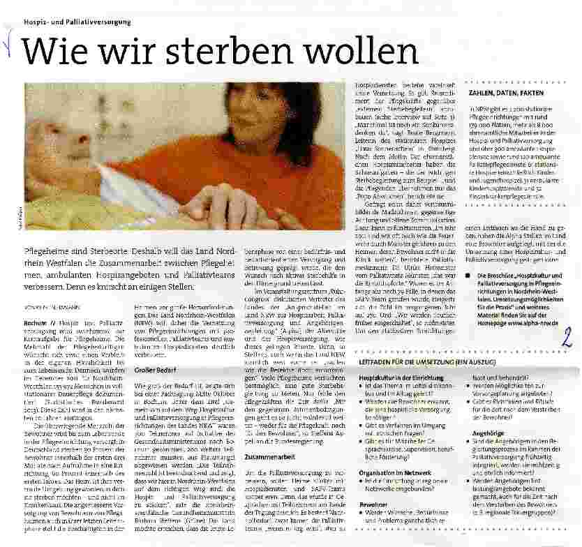 Vorschauseite 1: Wie wir sterben wollen