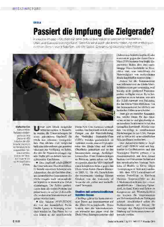 Vorschauseite 1: Passiert die Impfung die Zielgerade?