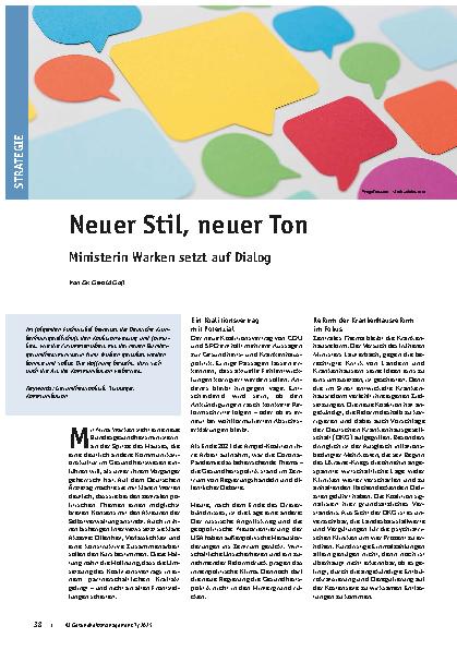 Vorschauseite 1: Neuer Stil, neuer Ton Ministerin Warken setzt auf Dialog