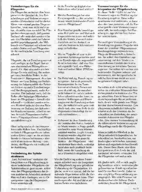 Vorschauseite 2: Pflegeforschung zwischen Anspruch und Wirklichkeit