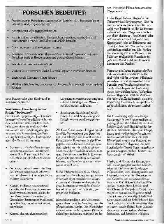 Vorschauseite 3: Pflegeforschung zwischen Anspruch und Wirklichkeit