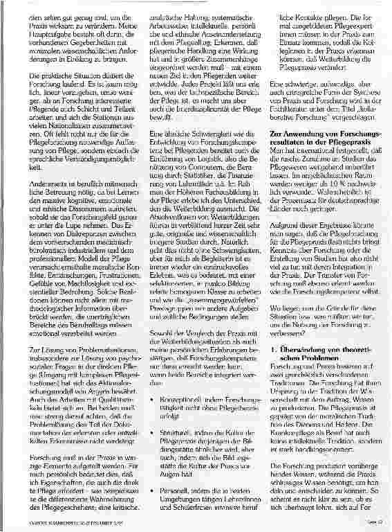 Vorschauseite 4: Pflegeforschung zwischen Anspruch und Wirklichkeit