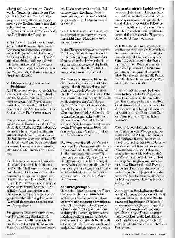 Vorschauseite 5: Pflegeforschung zwischen Anspruch und Wirklichkeit