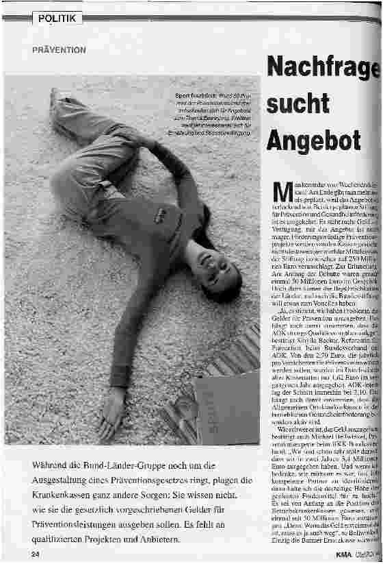 Vorschauseite 1: Nachfrage sucht Angebot